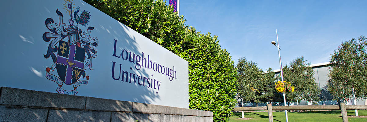 Loughborough University entrance sign