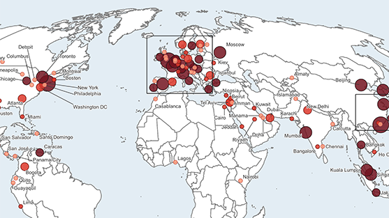 World cities map 2008 thumbnail