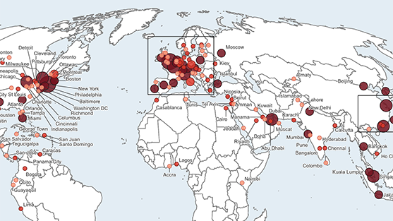 World cities map 2010 thumbnail