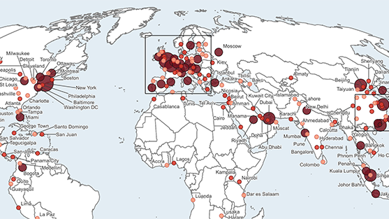 World cities map 2018 thumbnail