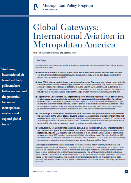 Cover of Global Gateways: International Aviation in Metropolitan America