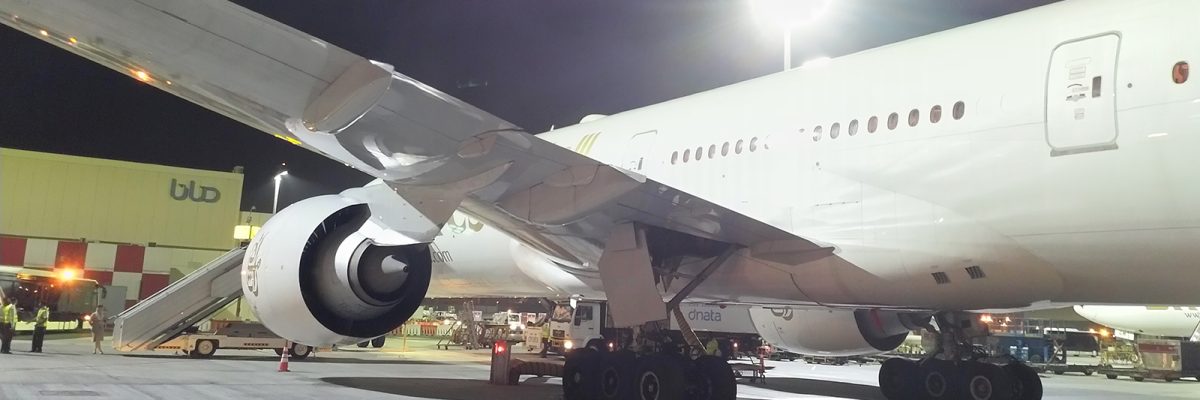 Airplane standing at airport