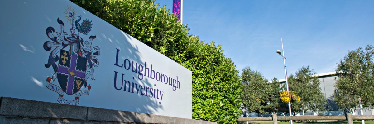 Loughborough University entrance sign